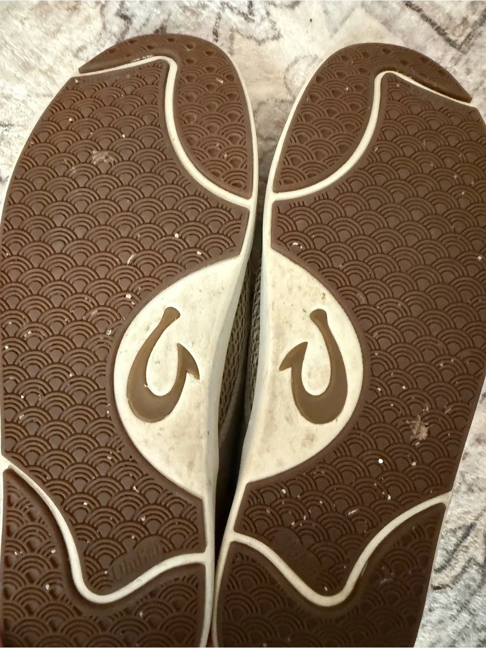 OluKai Men's Slip-On Mesh Loafers in Taupe